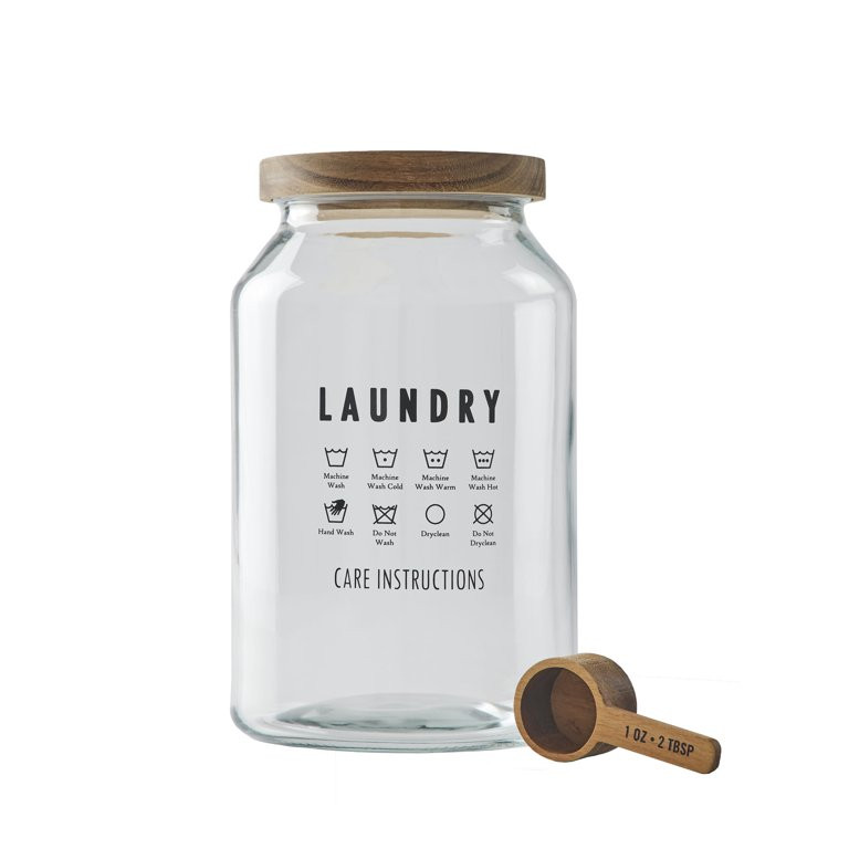 Better Homes & Gardens Large Glass Laundry Detergent Container with Scoop, Adult | Walmart (US)