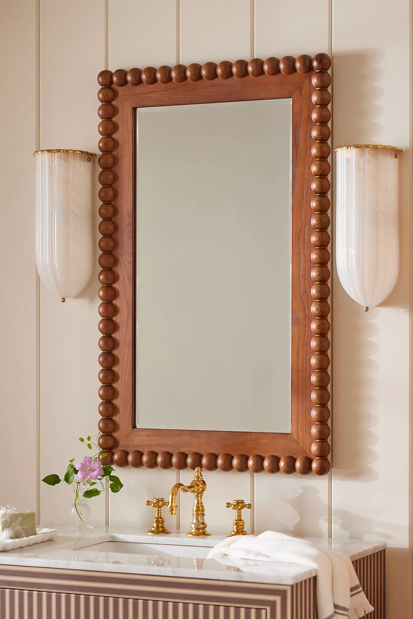 Pippa Wood Bobbin Mirror | Anthropologie (US)