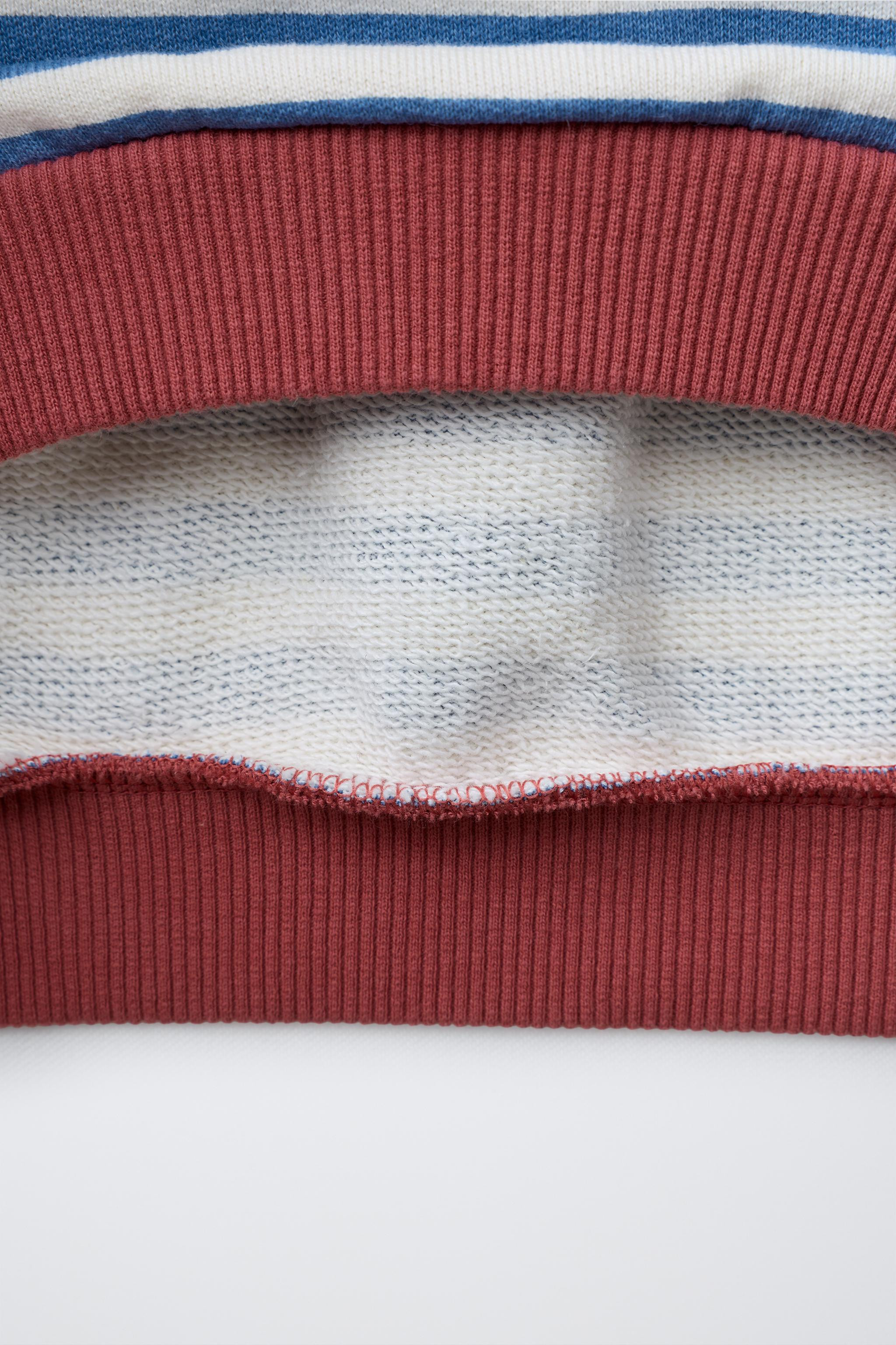CONTRAST STRIPED SWEATSHIRT | Zara US