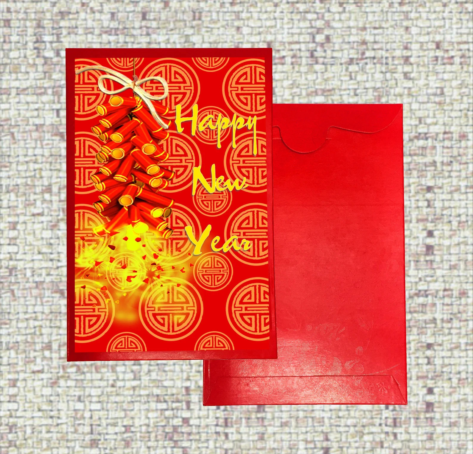 3d red envelope of firecracker 3d red envelope for lunar new | Etsy | Etsy (US)