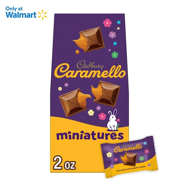 Cadbury Caramello Miniatures Milk Chocolate Caramel Easter Candy, Gift Box 2 oz | Walmart (US)