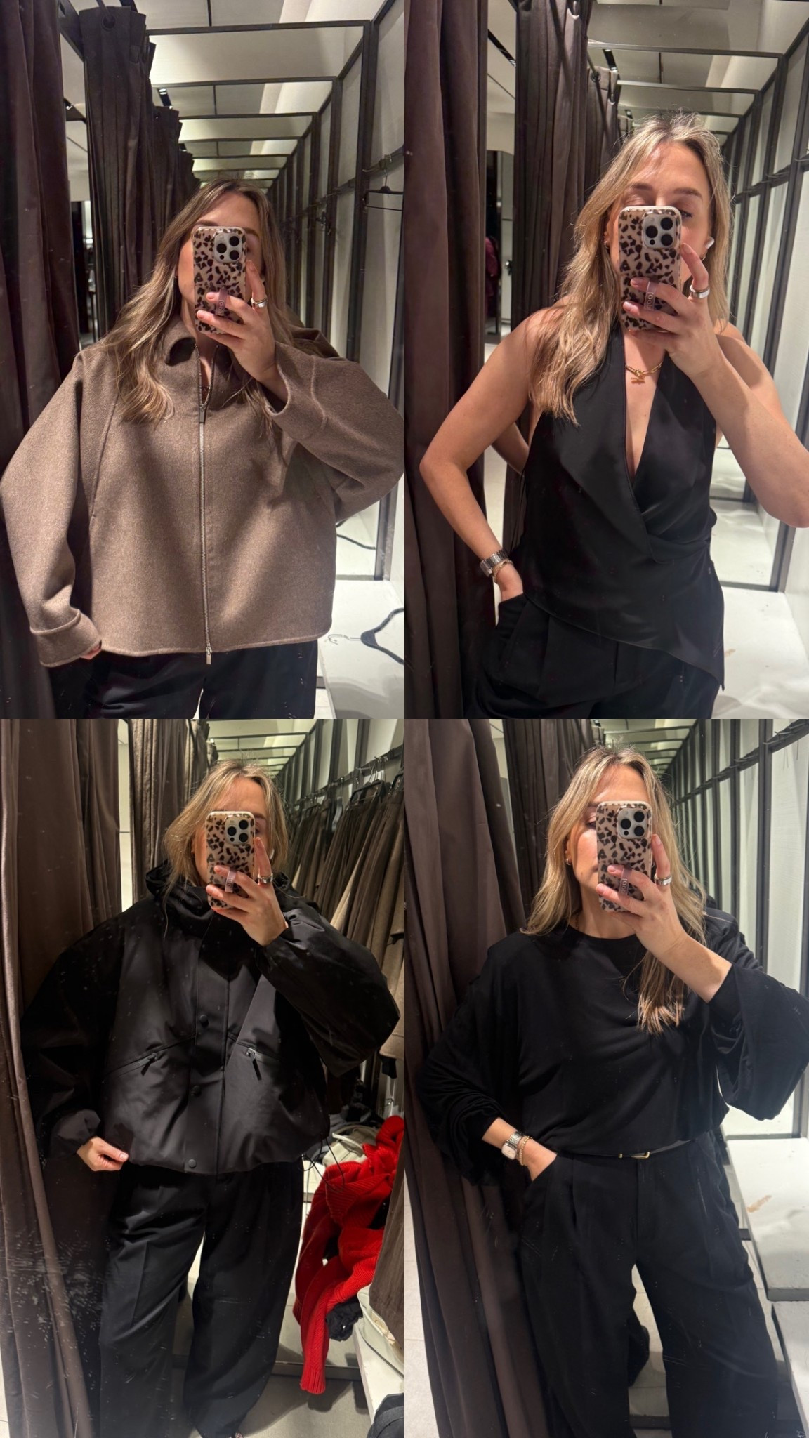 The first time in a long time I’ve done a try on in Zara and wanted it all!

Wearing a M in the black halter
A M in the shoulder pad tee
A L in the puffer but a M would have been better and a S in the jacket 

#LTKspring #LTKuk #LTKstyletip