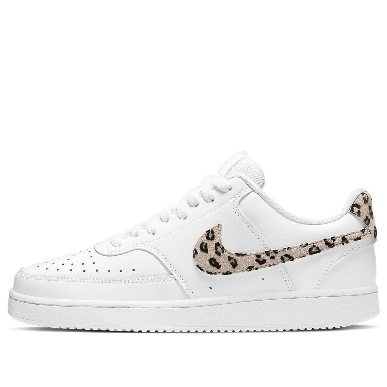 (WMNS) Nike Court Vision Low 'Leopard Swoosh - White' | KICKS CREW