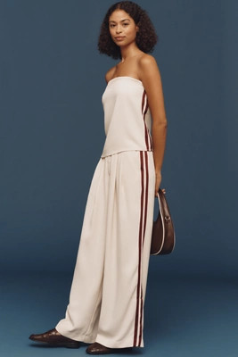 The Avery Pleated Track Trousers by Maeve | Anthropologie (US)