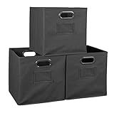 Niche Cubo Foldable Fabric Storage Bin, Set of 3, Grey | Amazon (US)