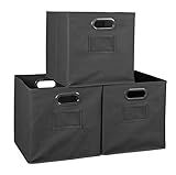 Niche Cubo Foldable Fabric Storage Bin, Set of 3, Grey | Amazon (US)