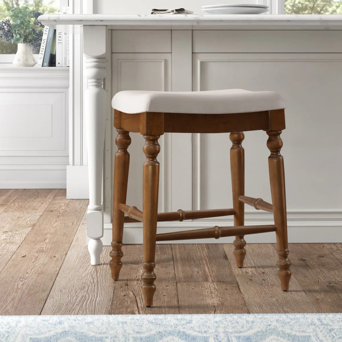 Jordyn Backless Upholstered Wood Counter & Bar Stool | Wayfair North America