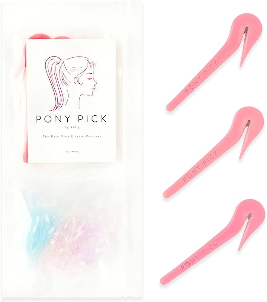 THE PONY PICK By Lolly - Elastic Rubber Bands Cutter for Hair - Elastic Hair Band Remover - Pain ... | Amazon (US)