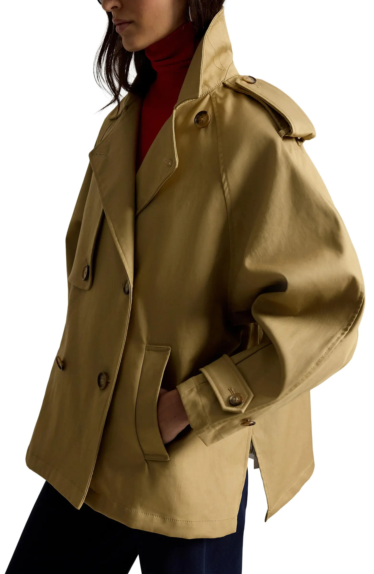 Balloon Cotton Twill Trench Coat | Nordstrom