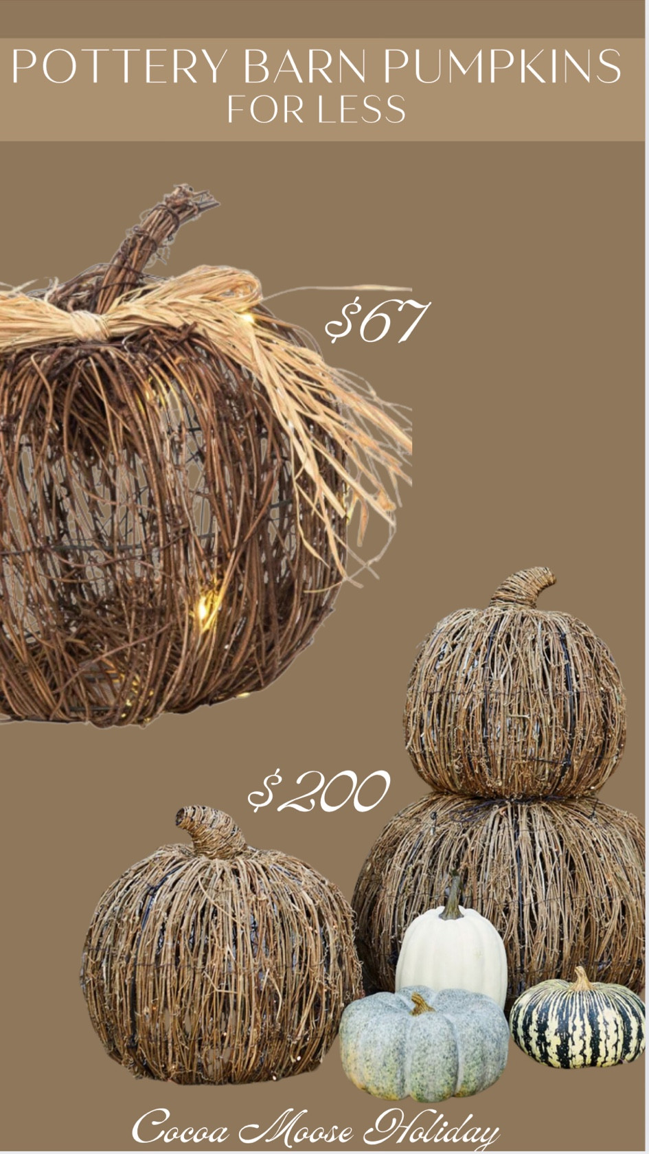 Luxury for less! Grab these gorgeous pumpkins that look identical to the pottery barn pumpkins for under $100! Fall decor, fall front door, pumpkins, fall porch 

#LTKFindsUnder100 #LTKHome #LTKSeasonal