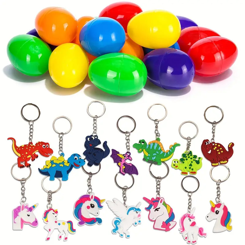 24/48pcs, Easter Eggs With Dinosaur Unicorn Key Chains For Birthday Pinata Stuffers Easter Basket... | Temu Affiliate Program