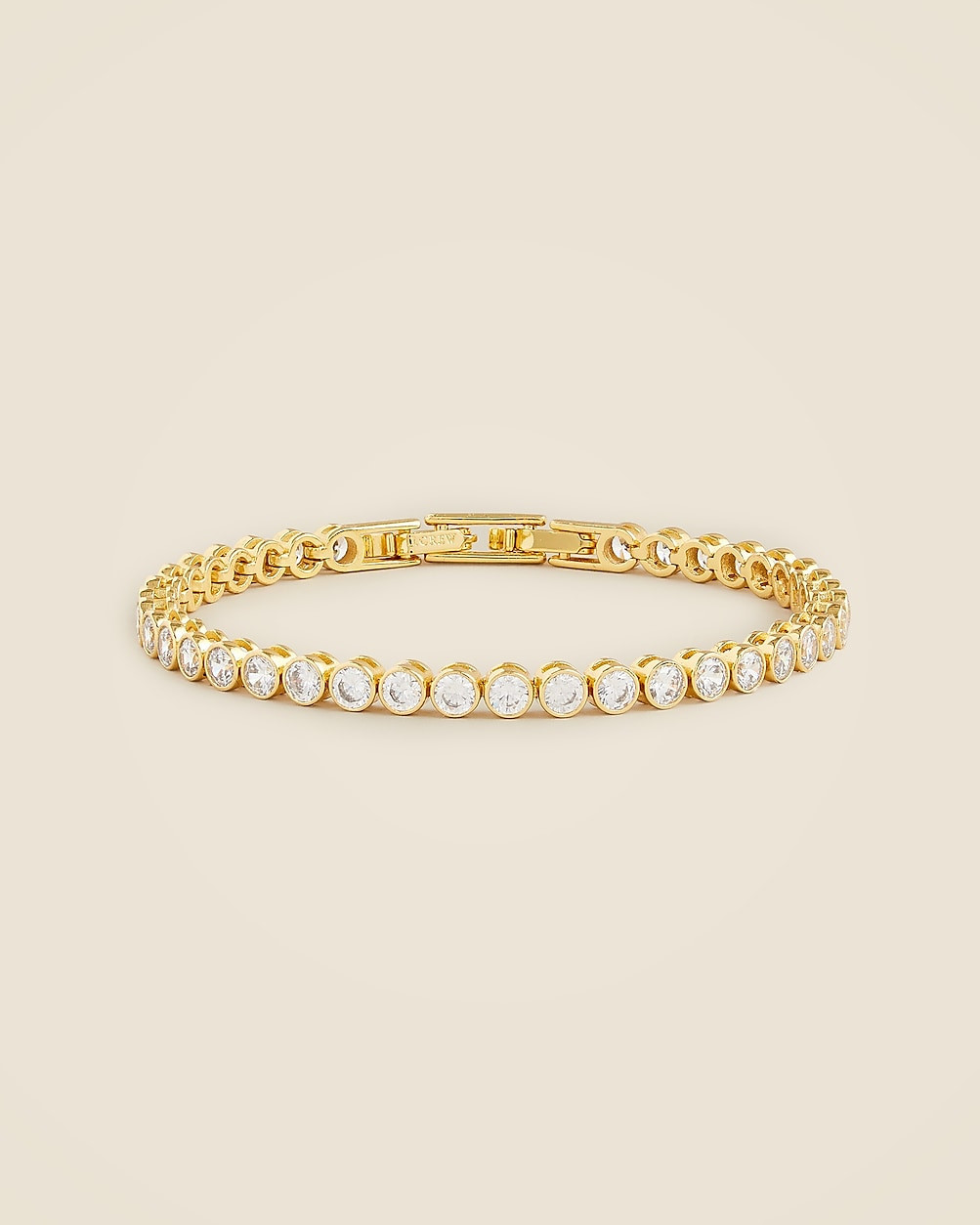 Round cubic zirconia bezel-set tennis bracelet | J. Crew US