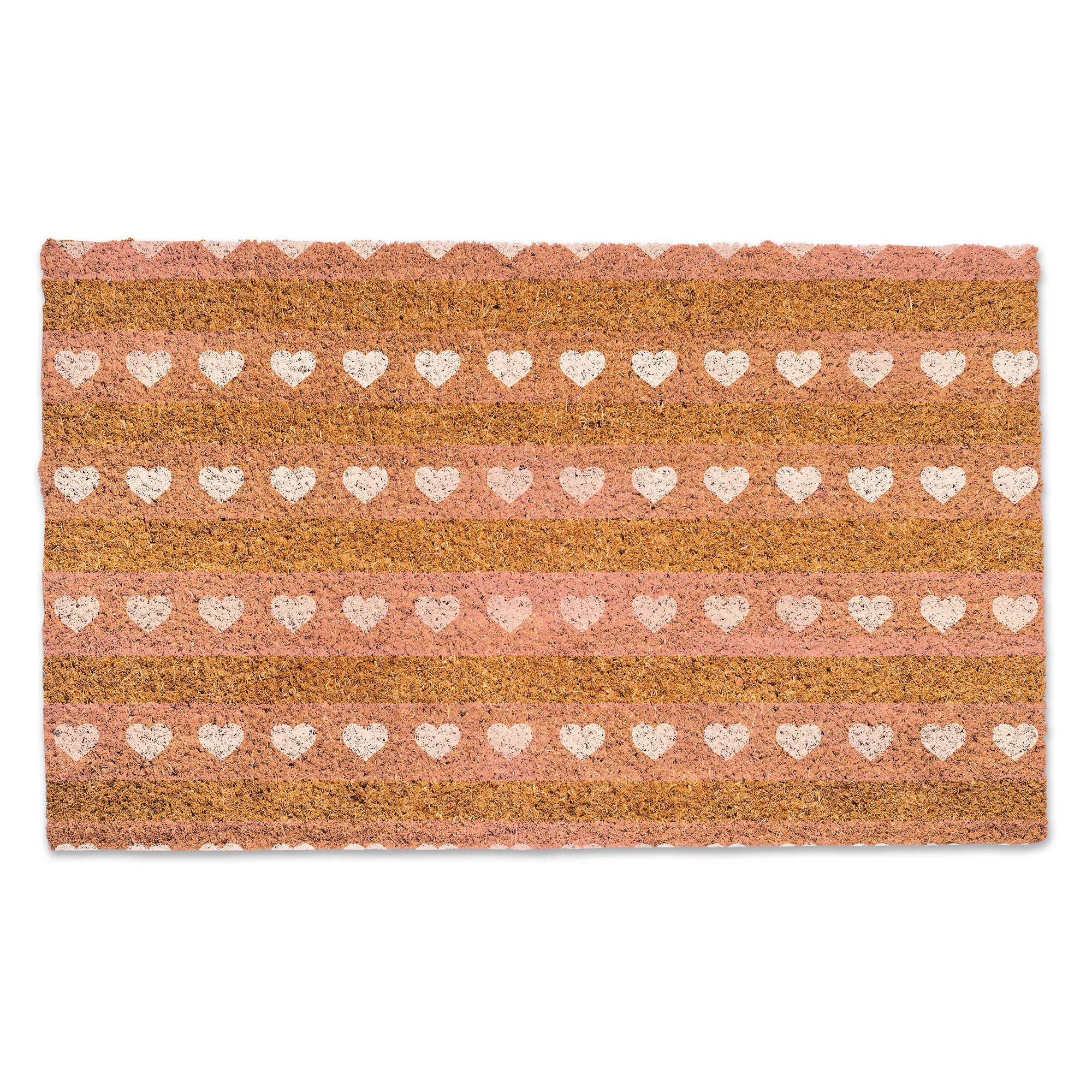 The Holiday Aisle® Elefterie Watercolor Heart Lines 30 in. x 075 in. Door Mat | Wayfair | Wayfair North America