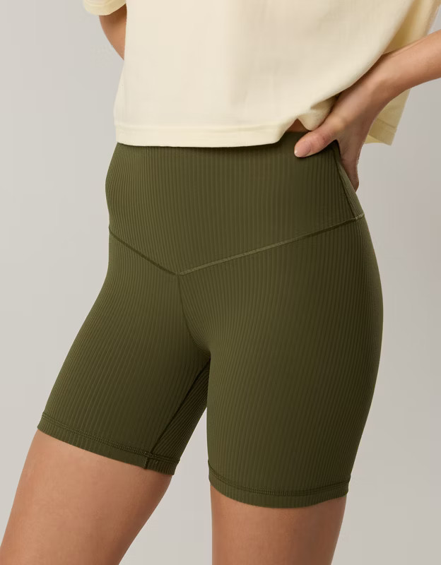 OFFLINE By Aerie Real Me XTRA Ribbed 5" Bike Short | American Eagle Outfitters (US & CA)