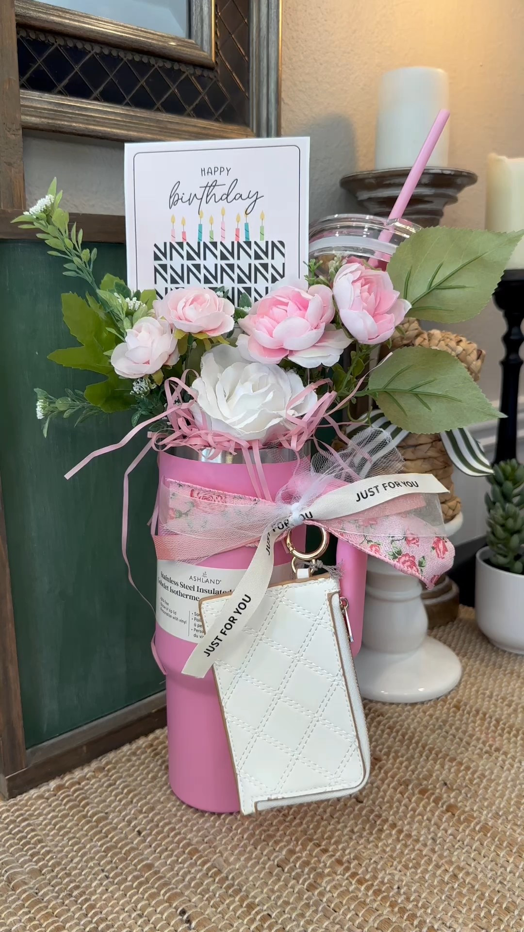 Affordable Gift Idea! This is fun for a Birthday, Teacher Appreciation, Mother’s Day & & more! These tumblers come in a variety of colors & the price point is perfect. I just added in a little tissue, & dry foam. Then covered the foam with shredded paper. We have a variety of gift tags that have space to attach a gift card! Just fill in the tumbler with faux florals. The wristlet is great for Summer to throw in your beach bag! A fun little addition. Happy Gifting & follow along for gift ideas for all occasions all year long 🎀

#LTKWatchNow #LTKHome #LTKParties