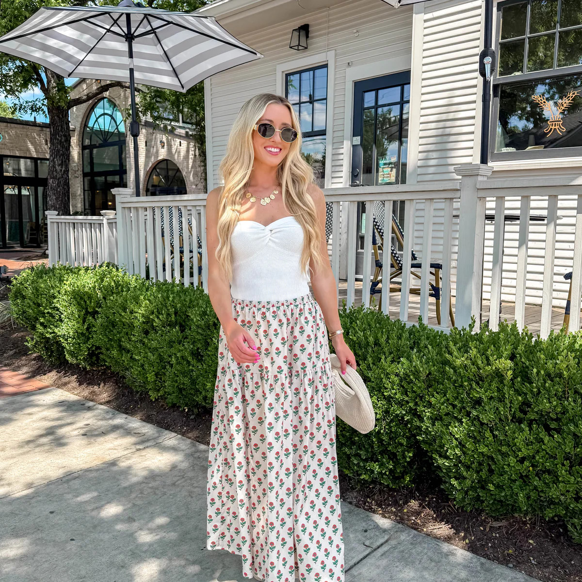 Secret Garden Midi Skirt - Cream | The Impeccable Pig