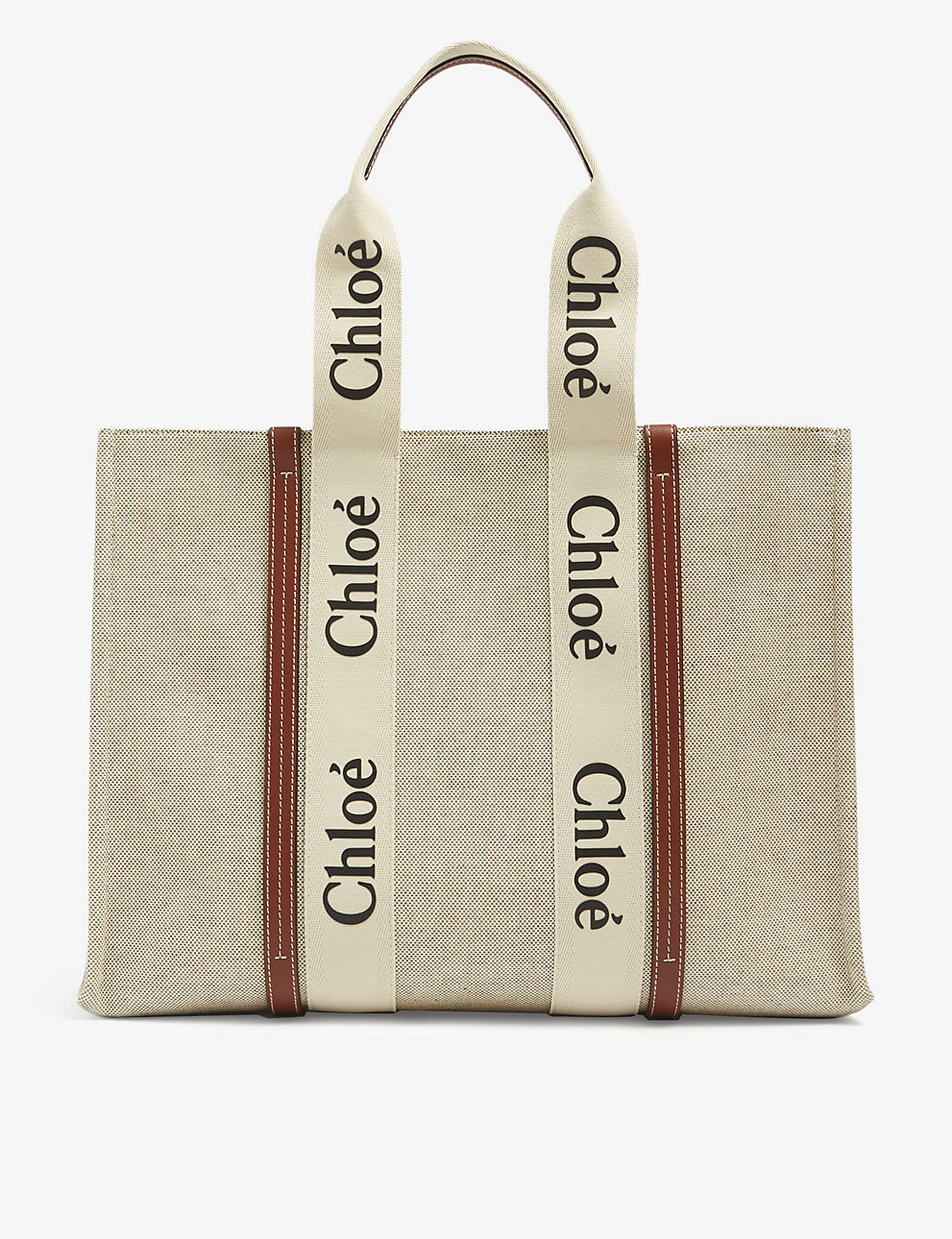 Woody large canvas and leather tote bag | Selfridges