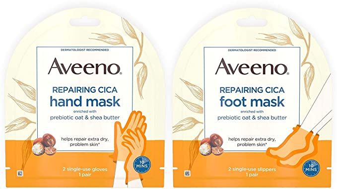 Repairing CICA Foot Mask&Hand Mask with Prebiotic Oat and Shea Butter, for Extra Dry Skin, Parabe... | Amazon (US)