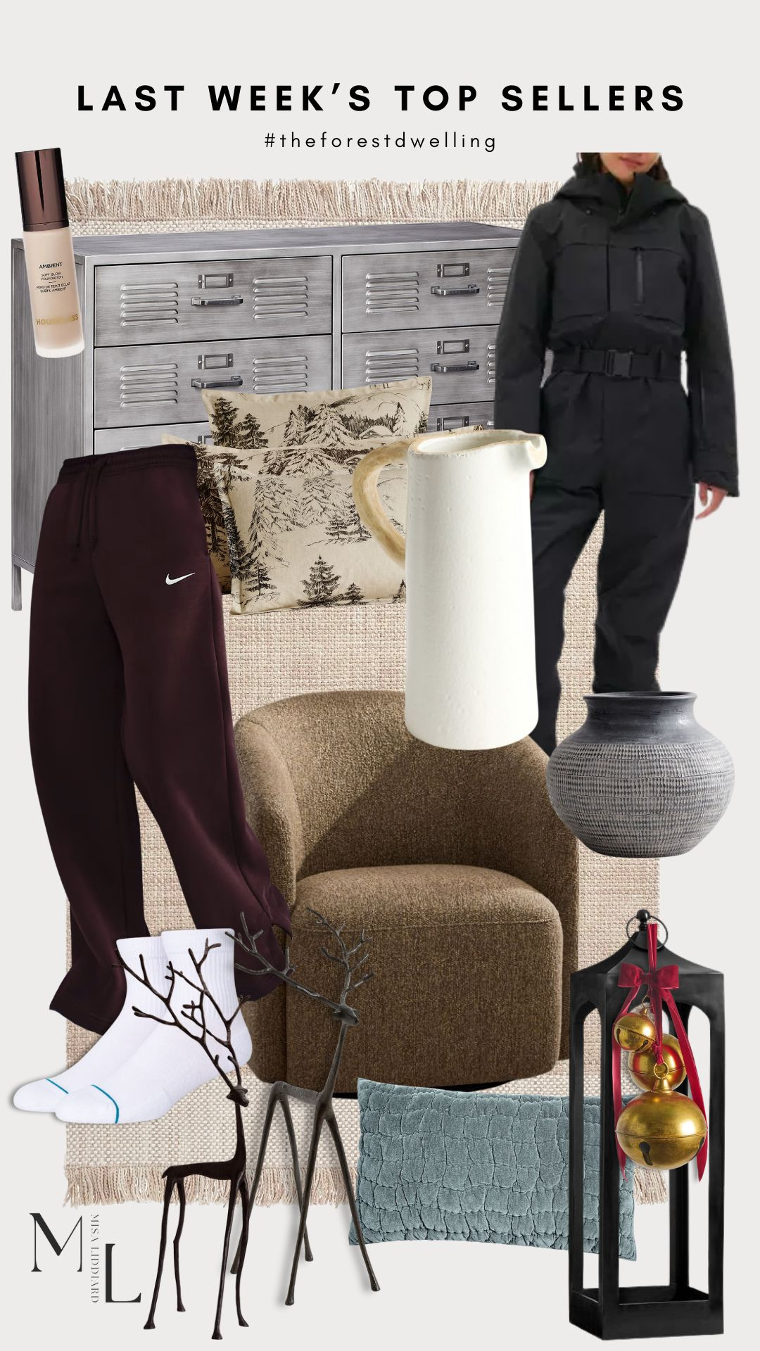 Sharing last week's top sellers! It is so much fun getting to see all of your favorites. I styled the metal dresser in the boy's room and it looks so cool! This is the snow suit that I wear snow boarding and it is such good quality. Keeps you warm and it's not bulky to move around in. The bronze reindeer have been a constant favorite all season long. I added some hanging bells to the Caleb lanterns and they look so festive for Christmas! 

 #LTKHoliday #LTKSeasonal #LTKHome