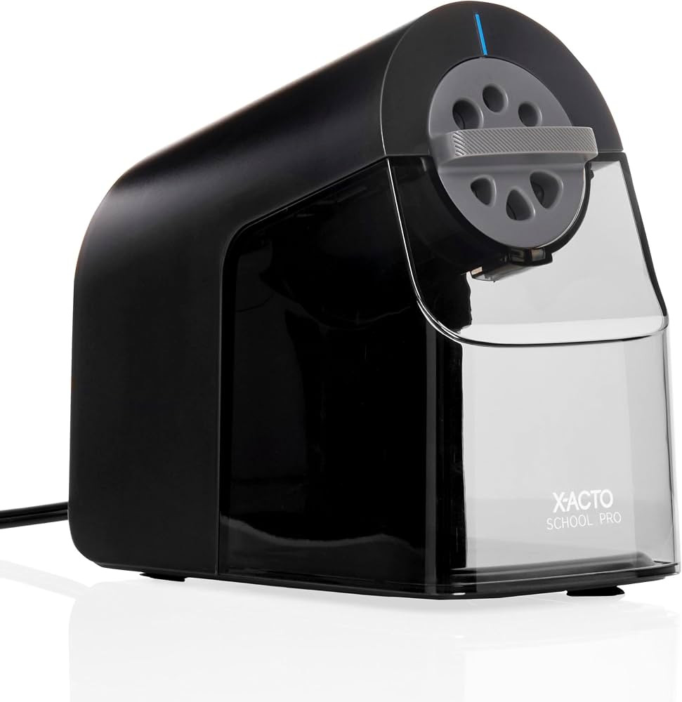 X-ACTO Pencil Sharpener, School Pro Electric Sharpener, Black, With Six Size Dial, XL Shavings Bi... | Amazon (US)