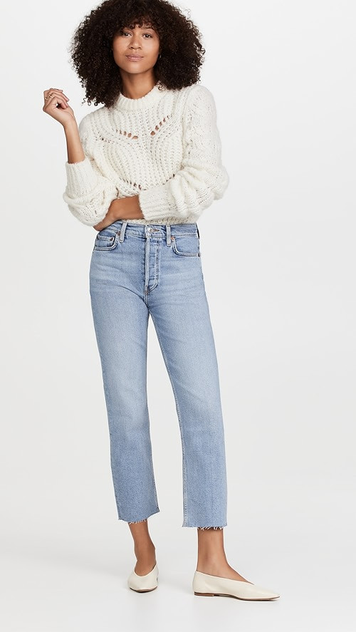 RE/DONE 70s High Rise Comfort Stretch Stove Pipe Jeans | SHOPBOP | Shopbop