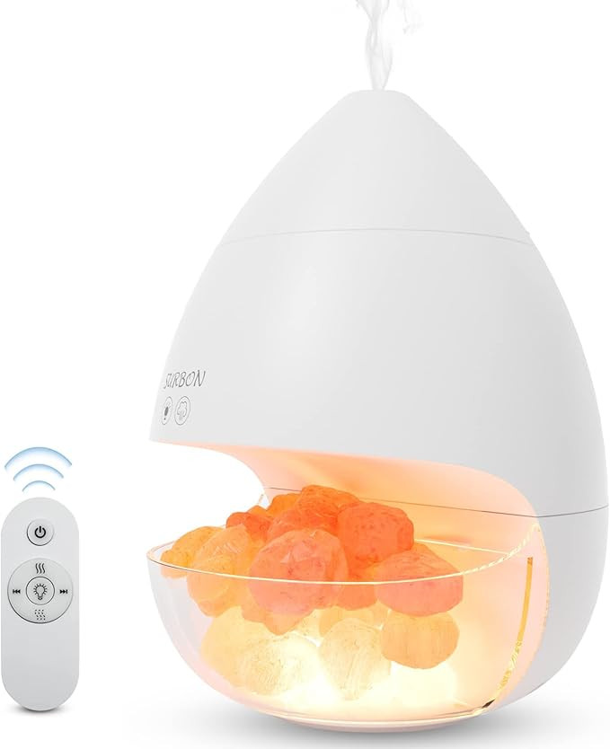 SURBON Upgraded Ultrasonic Aromatherapy Diffuser, 100% Pure Himalayan Salt Lamp, Essential Oil Di... | Amazon (US)