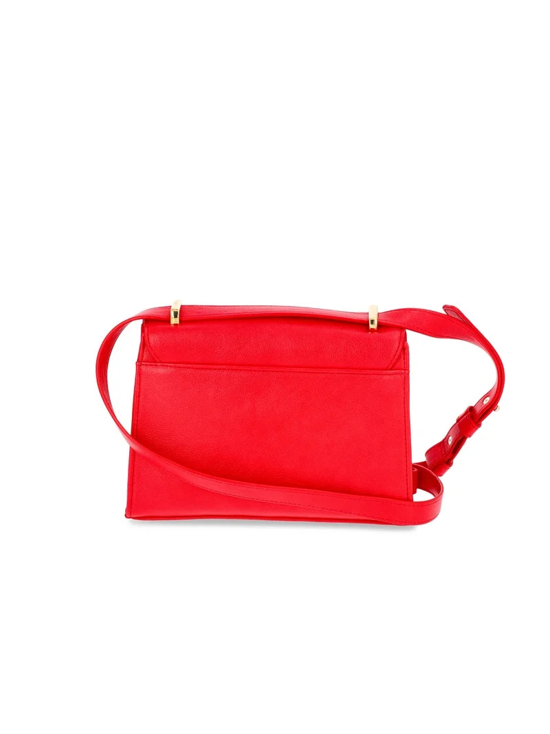 Time and Tru Women's Rosa Belted Crossbody Handbag, Red | Walmart (US)