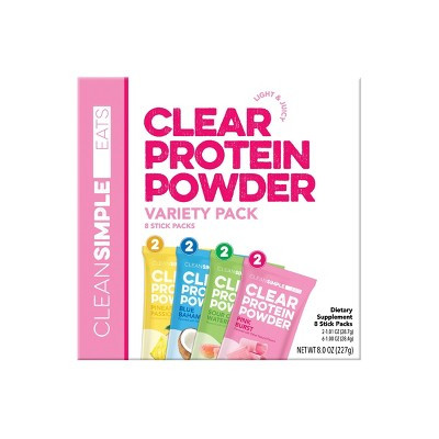Clean Simple Eats Clear Protein Powder Variety Pack - 8.0oz/8ct | Target