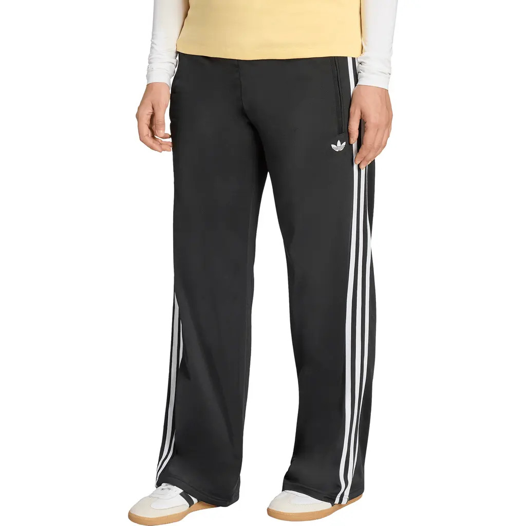 adidas Originals Smocked Firebird Track Pants in Black at Nordstrom, Size Large | Nordstrom