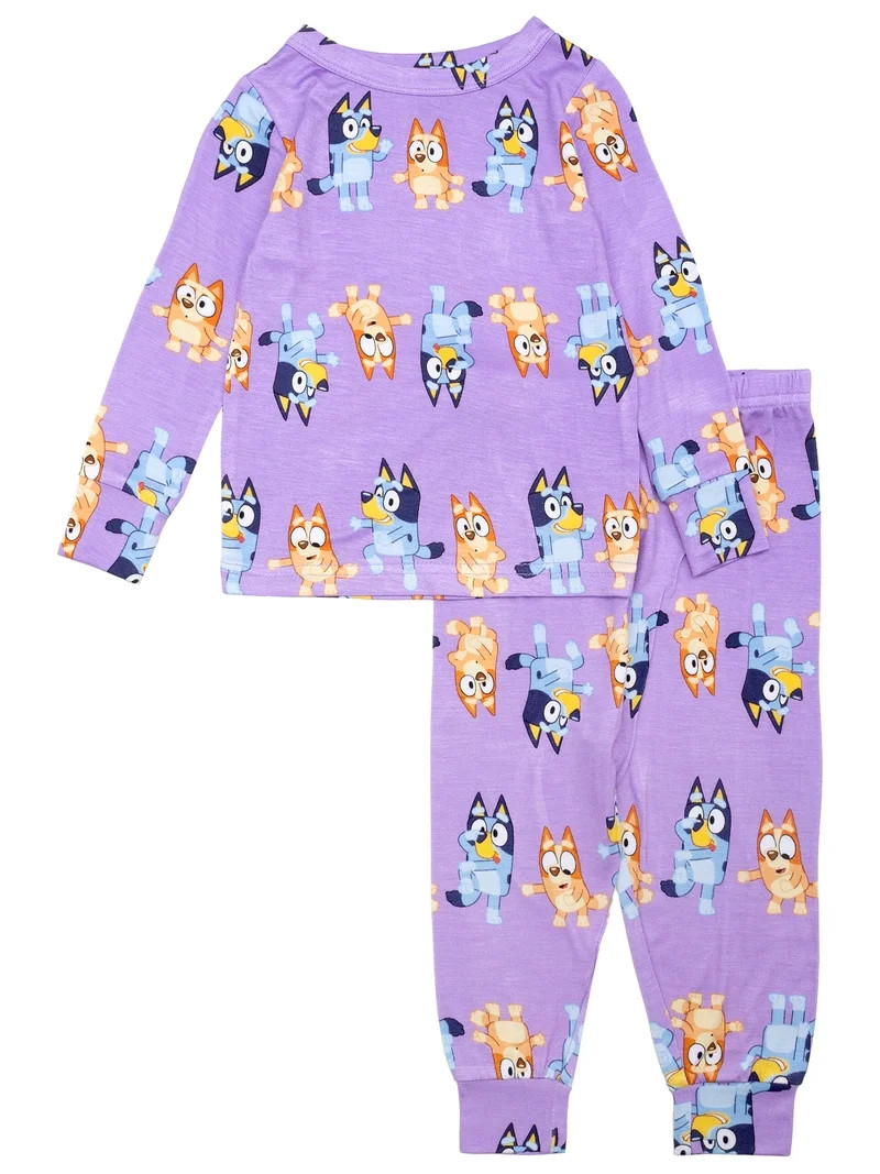 Character Toddler Unisex Long Sleeve Top and Pant Pajama Set, 2-Piece, Sizes 12M-24M | Walmart (US)