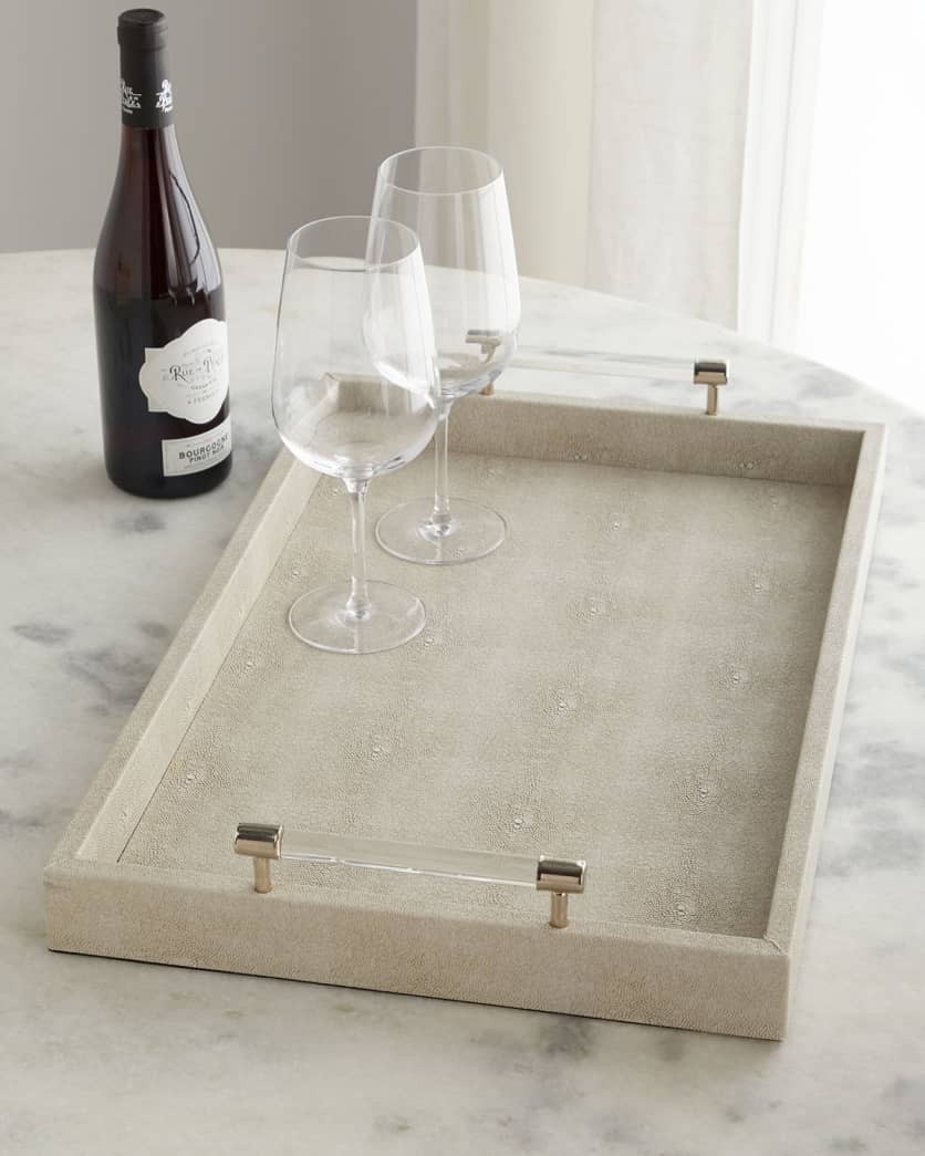 Shagreen Tray, 22"L | Neiman Marcus