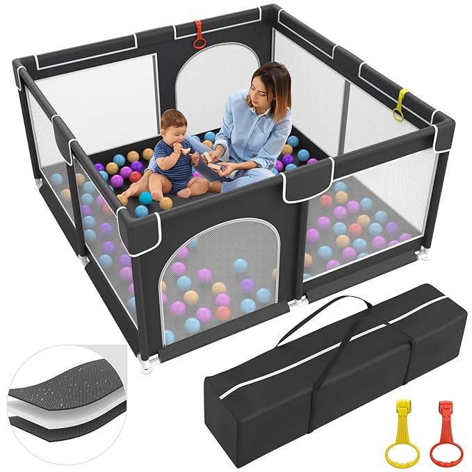 Baby Playpen , Baby Playard, Playpen for Babies with Gate Indoor & Outdoor Kids Activity Center w... | Amazon (US)