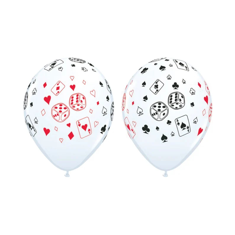 Cards & Dice Latex Balloons 6ct  Vegas Bachelorette Party  - Etsy | Etsy (US)