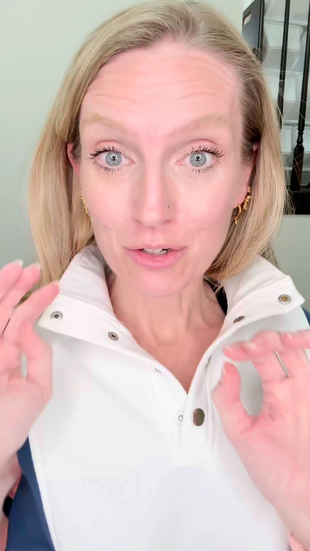 LOVE these dainty gold hoop earrings  Perfect for stacking  

 #LTKOver40 #LTKSaleAlert #LTKStyleTip