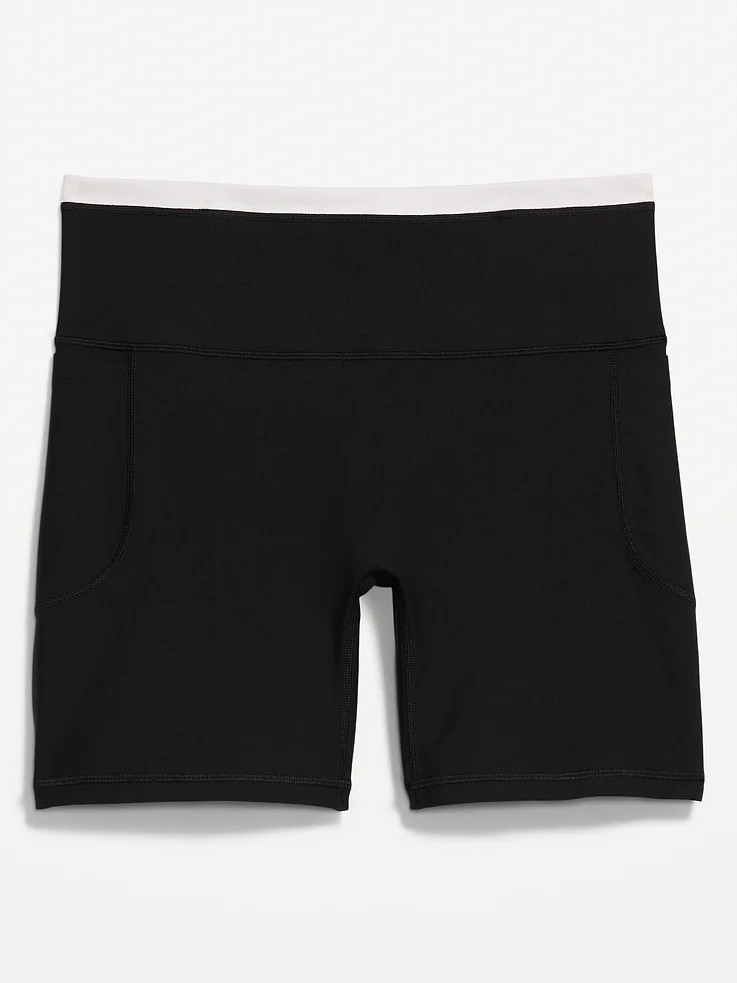 Extra-High Waisted PowerSoft Boundless Pocket Biker Shorts-- 6-inch inseam - No Front Seam | Old Navy (US)