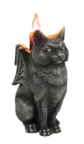 Cat Stone Gargoyle Candle Holder Collectible Figurine 5 Inches Tall - Walmart.com | Walmart (US)