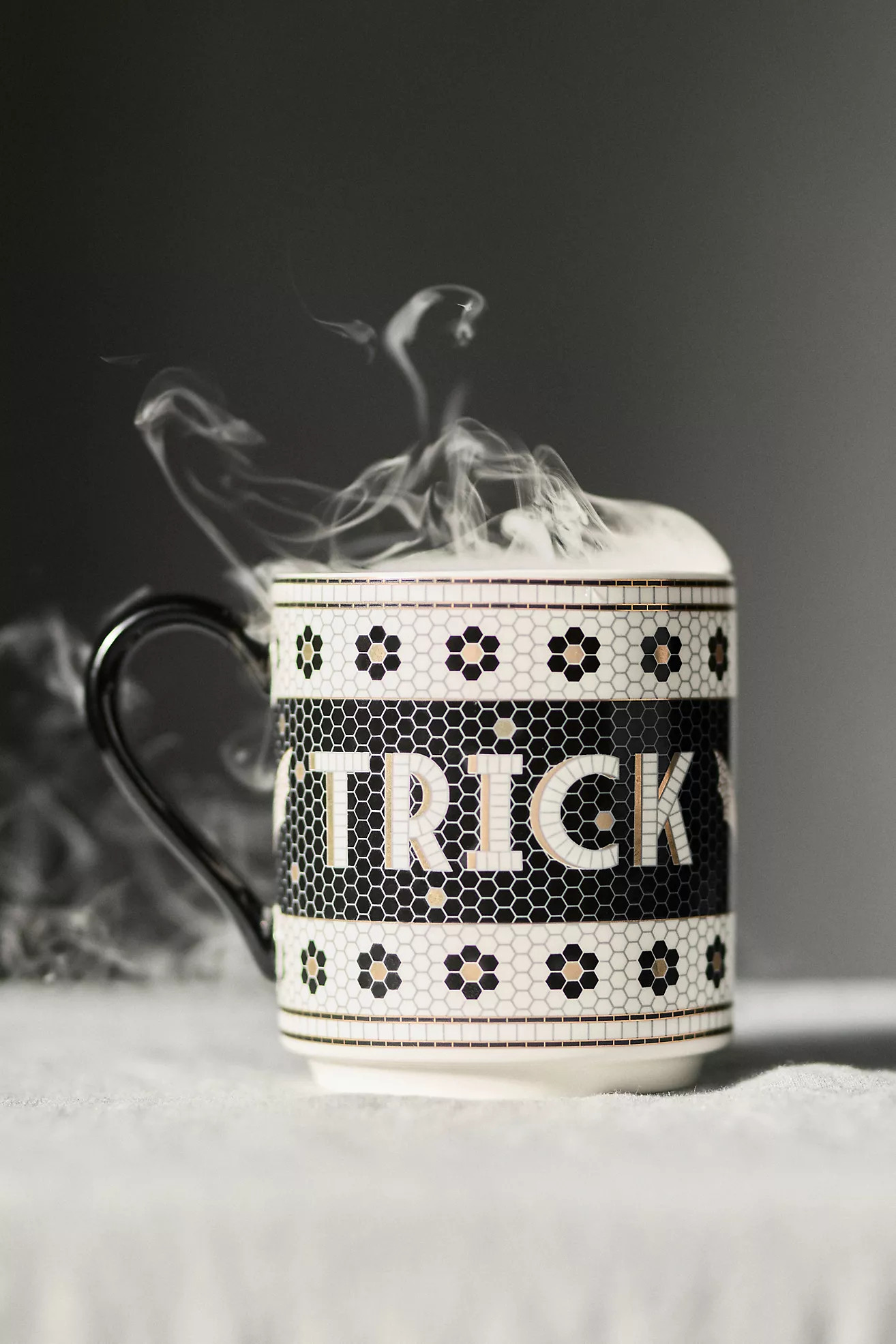 The Bistro Tile Stoneware Mug: Halloween Edition | Anthropologie (US)