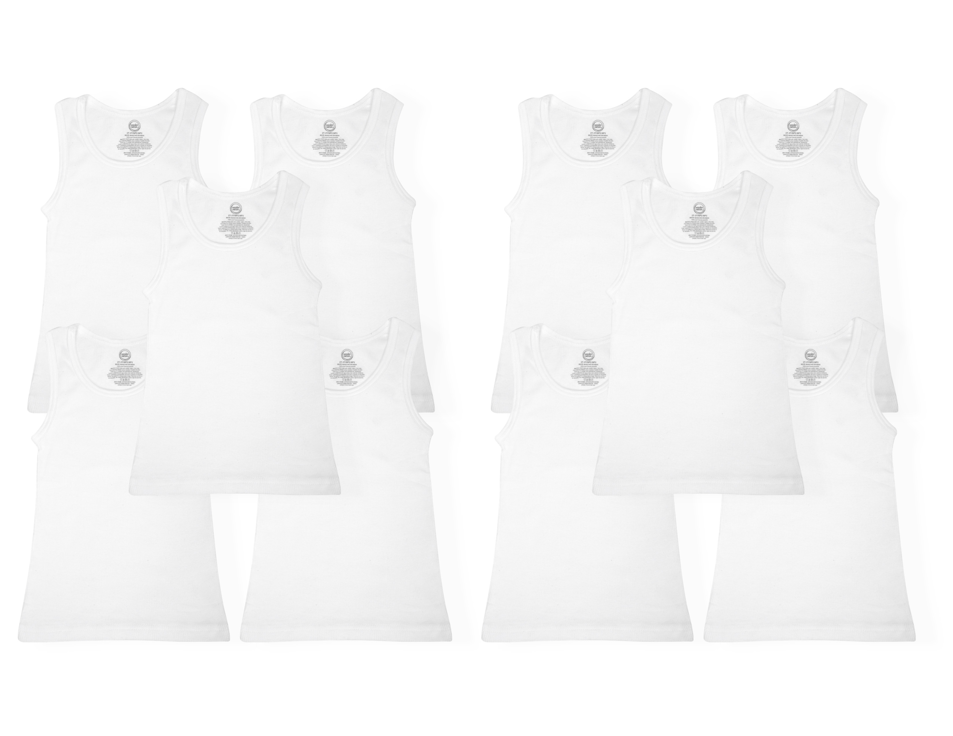 Wonder Nation Boys Undershirts, Tank, 10-Pack, Sizes S-XXL & Husky | Walmart (US)