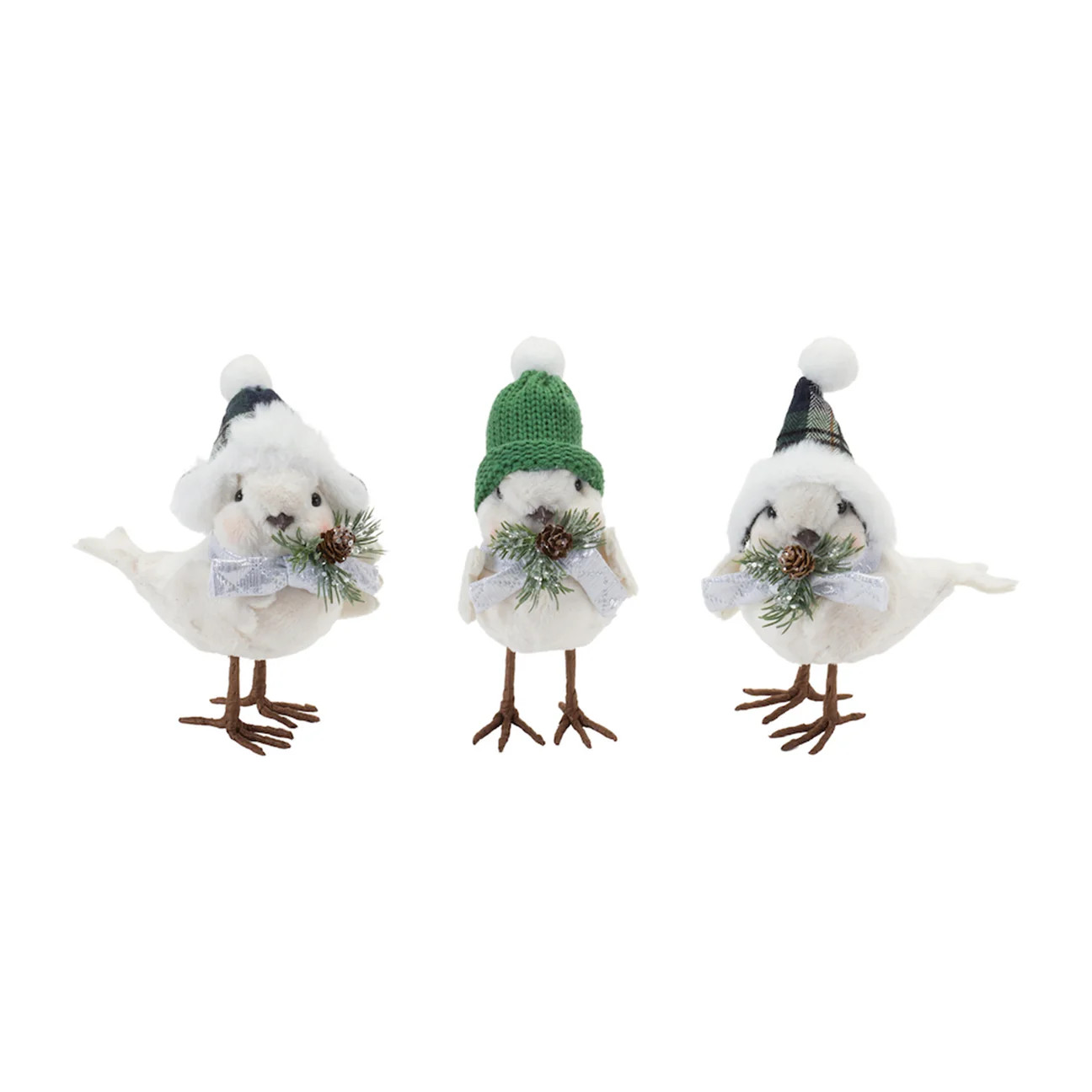 Winter Bird with Hat and Pine Accent, Set of 6 | Pier 1