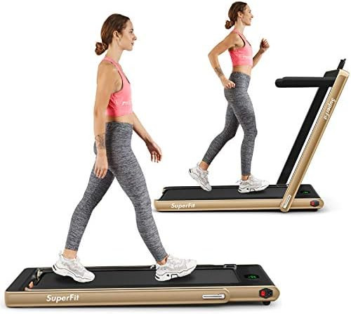Goplus 2 in 1 Folding Treadmill, 2.25HP Superfit Under Desk Electric Treadmill, Installation-Free... | Amazon (US)