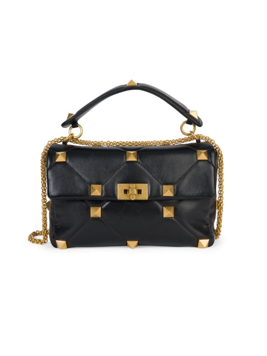 Valentino Garavani Roman Stud Leather Shoulder Bag | Saks Fifth Avenue