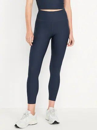 High-Waisted PowerSoft Ribbed Pocket Leggings | Old Navy (US)