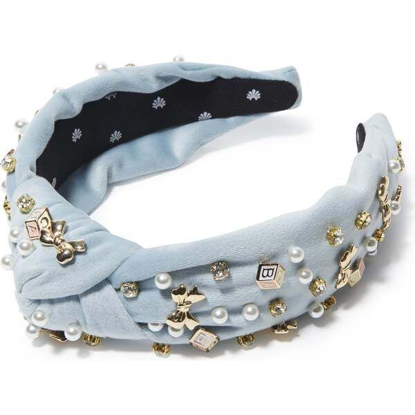 Women's Baby Shower Knotted Headband, Blue | Maisonette
