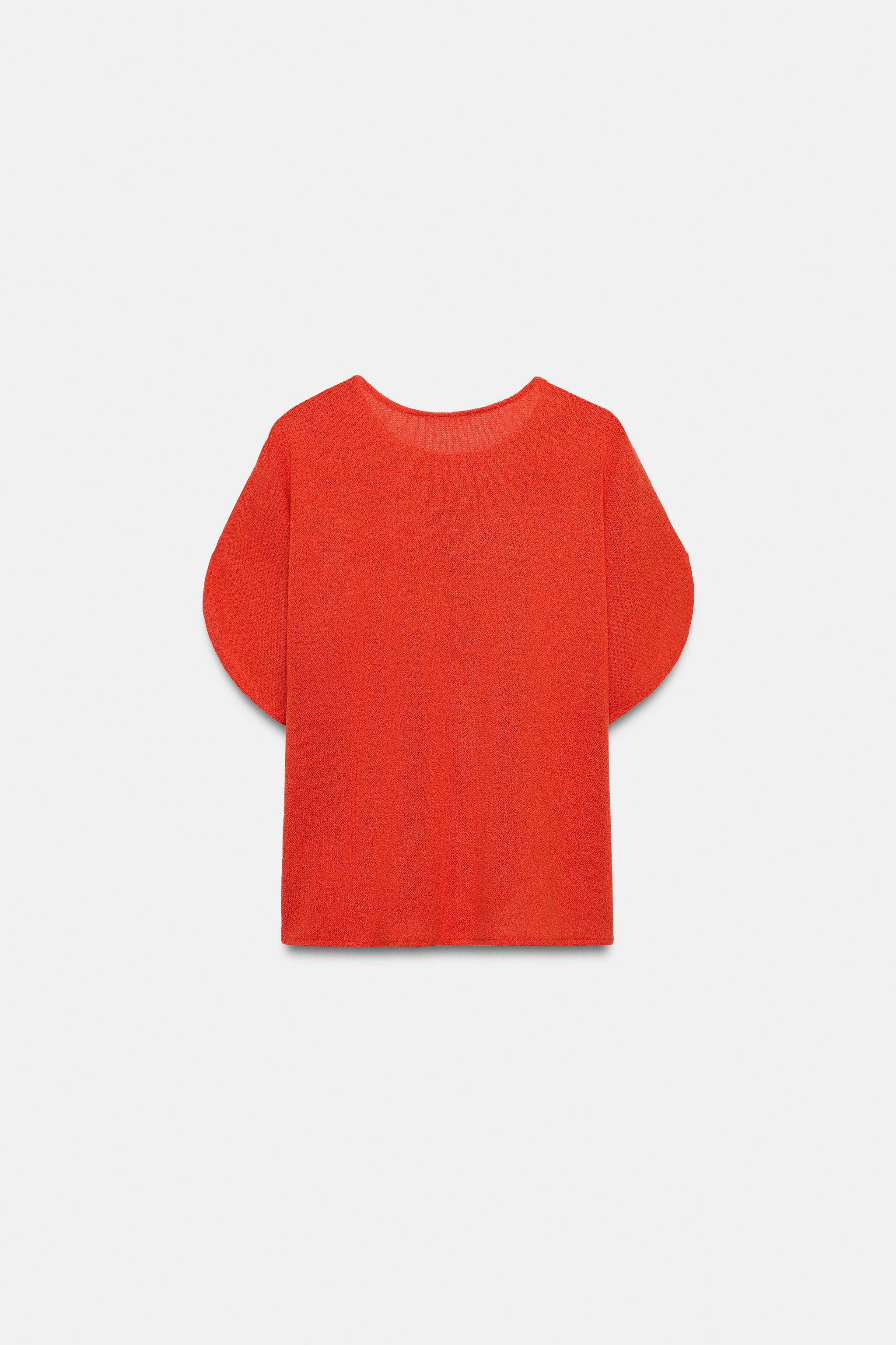 RUSTIC CAPE SLEEVE TOP | Zara UK