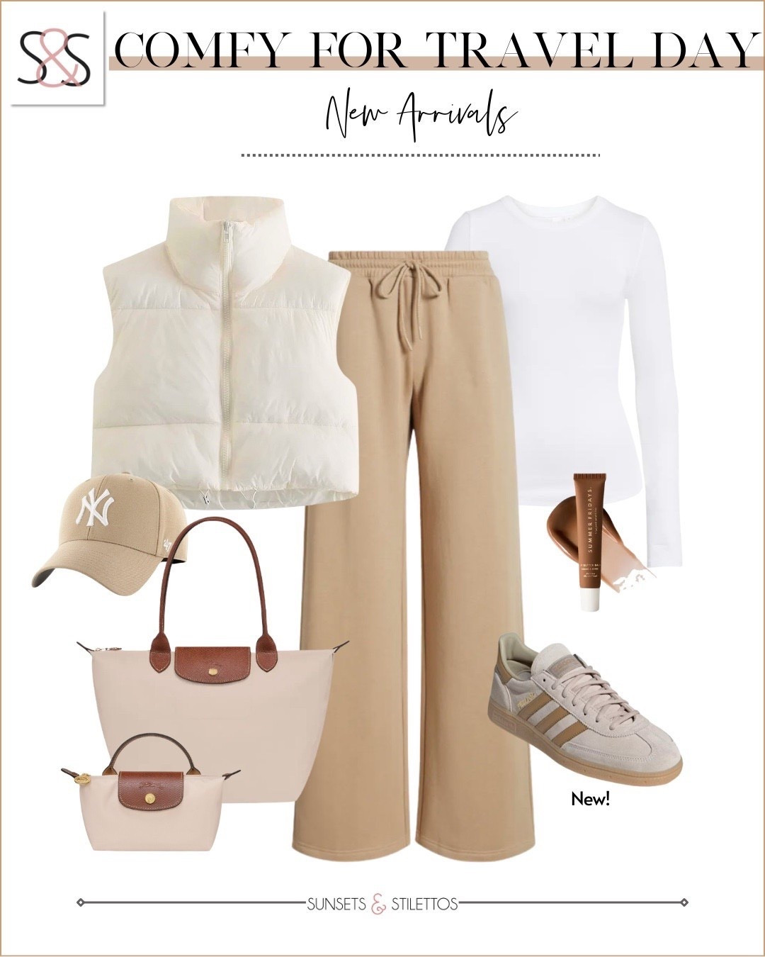 This puffer vest and wide-leg set is basically all I want to wear for a long flight. It’s the ultimate comfy-but-cool travel uniform that keeps you looking cute at the airport.

travel outfit, airport style, puffer vest, wide leg sweatpants, athleisure, travel essentials, new arrivals, comfy style, neutral aesthetic, winter travel. 

#LTKOver40 #LTKTravel #LTKSeasonal