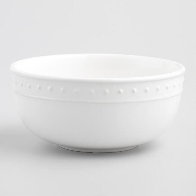 White Nantucket Cereal Bowls Set Of 4 | World Market