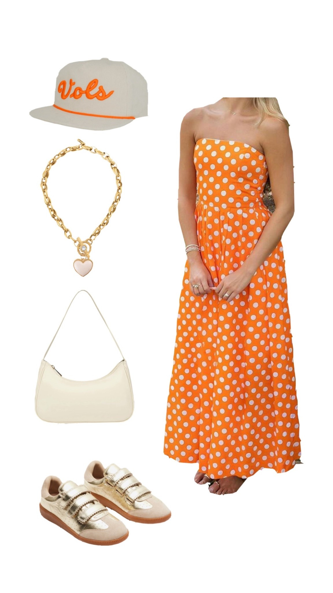 Game day outfit inspo, country concert outfit inspo, Clemson game day outfits, orange mini dress, gold jewelry, purple cowboy boots, light purple cowboy boots, white mini bag, colorful outfits, orange dresses, mini dresses, country outfits, cowboy boots, Tennessee game day outfits, Tennessee outfit inspo, polka dot maxi dresses 

#LTKFindsUnder100 #LTKShoeCrush #LTKSeasonal