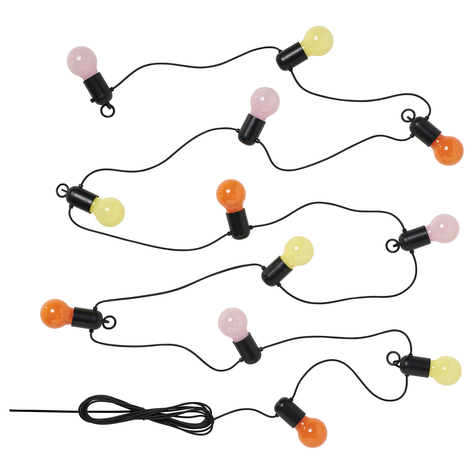 SOLVINDEN LED string light with 12 lights, outdoor/multicolor | IKEA US