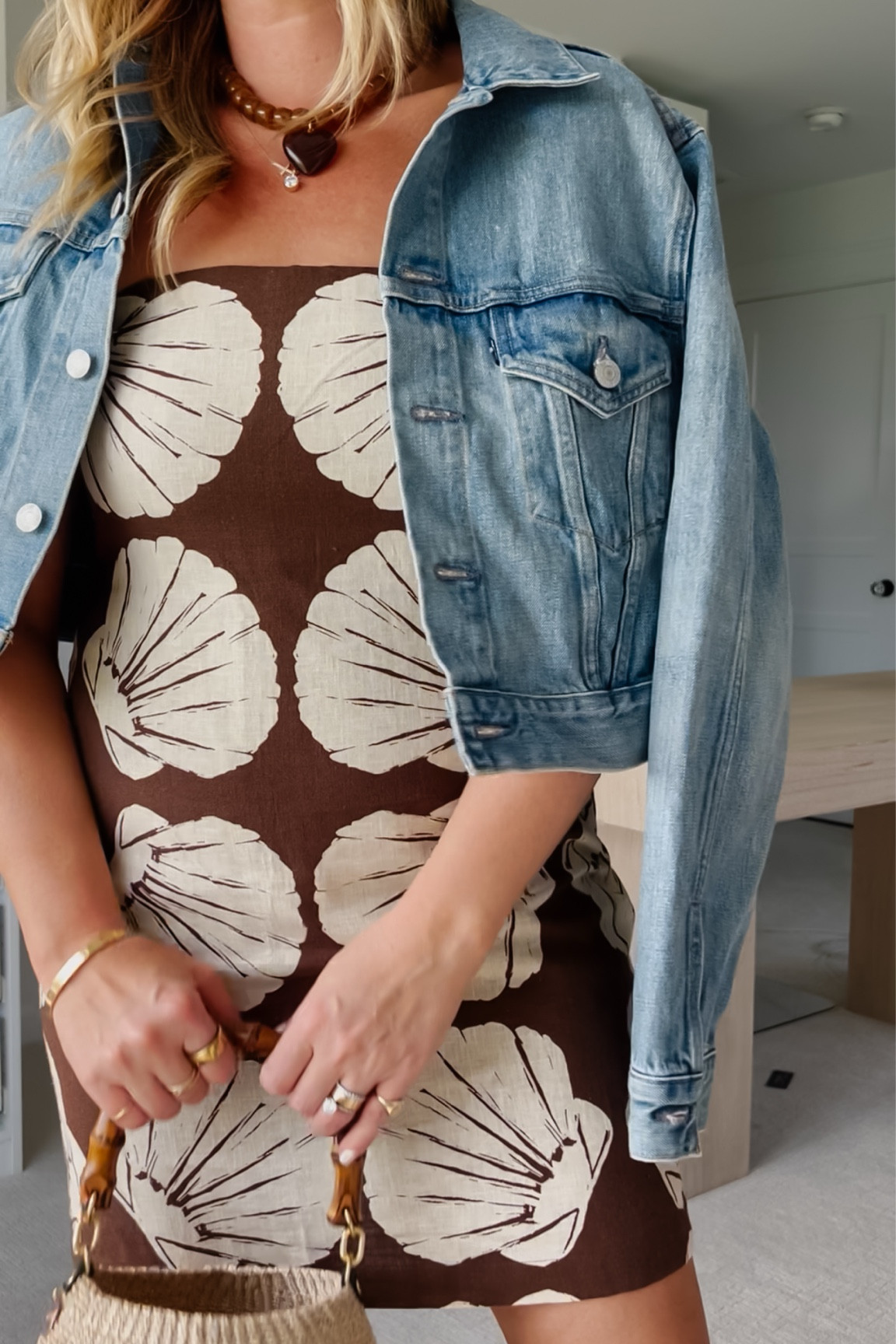 Linen shaker skirt shell dress Abercrombie 

#LTKOver40