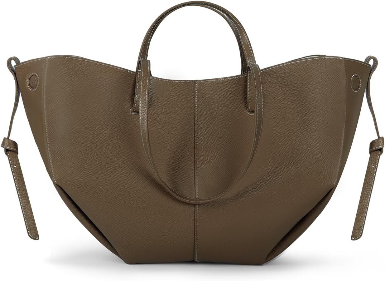 Wing Bag Cyme Cowhide Tote Women Bucket Handbag Premium Leather Lightweight Versatile Shoulder Ba... | Amazon (US)